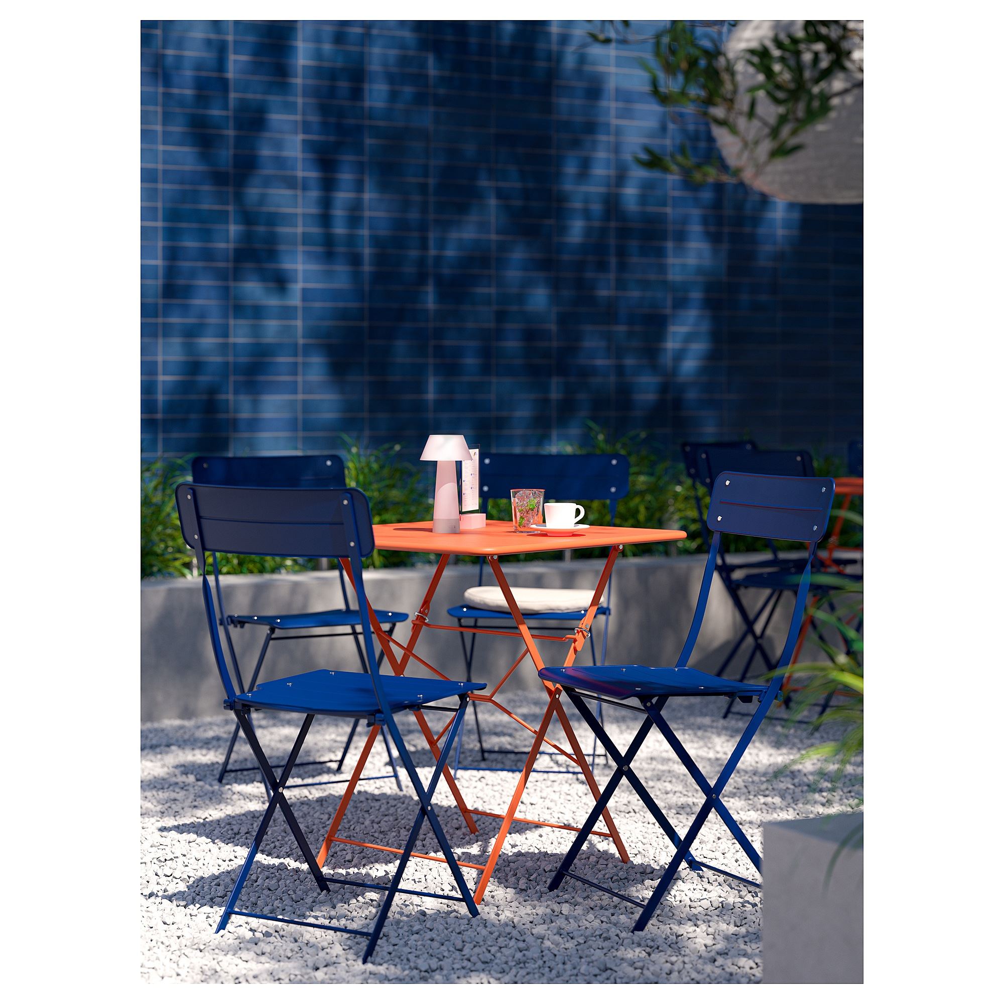 картинка Складной стол SUNDSÖ IKEA, 65x65, оранжевый от магазина Одежда+