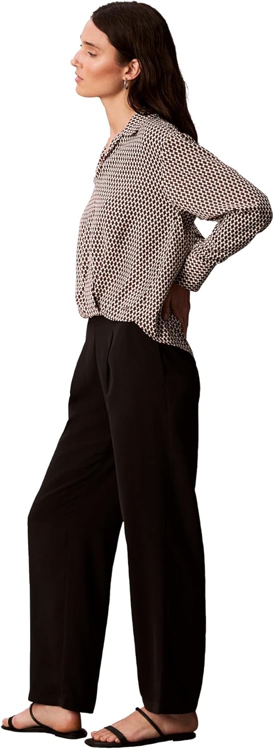 картинка Женские креповые брюки Calvin Klein Wide Leg, Black от магазина Одежда+