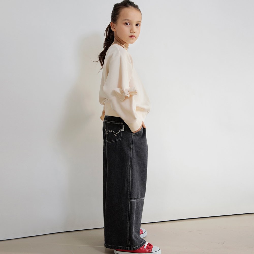 картинка Заправленные широкие джинсы Branshes, Charcoal Gray от магазина Одежда+