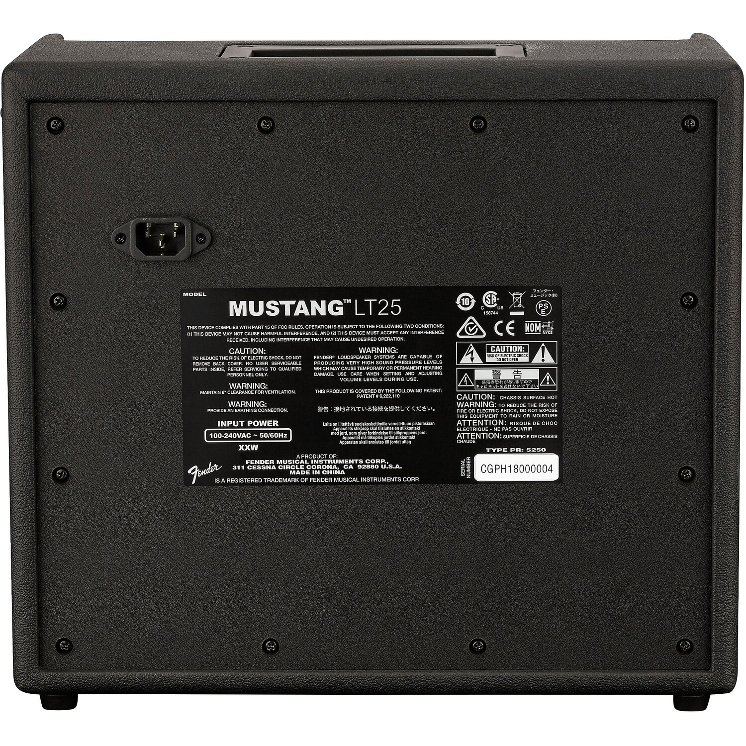 картинка Гитарный комбоусилитель Fender Mustang LT25 25 Вт 1x8, черный от магазина Одежда+
