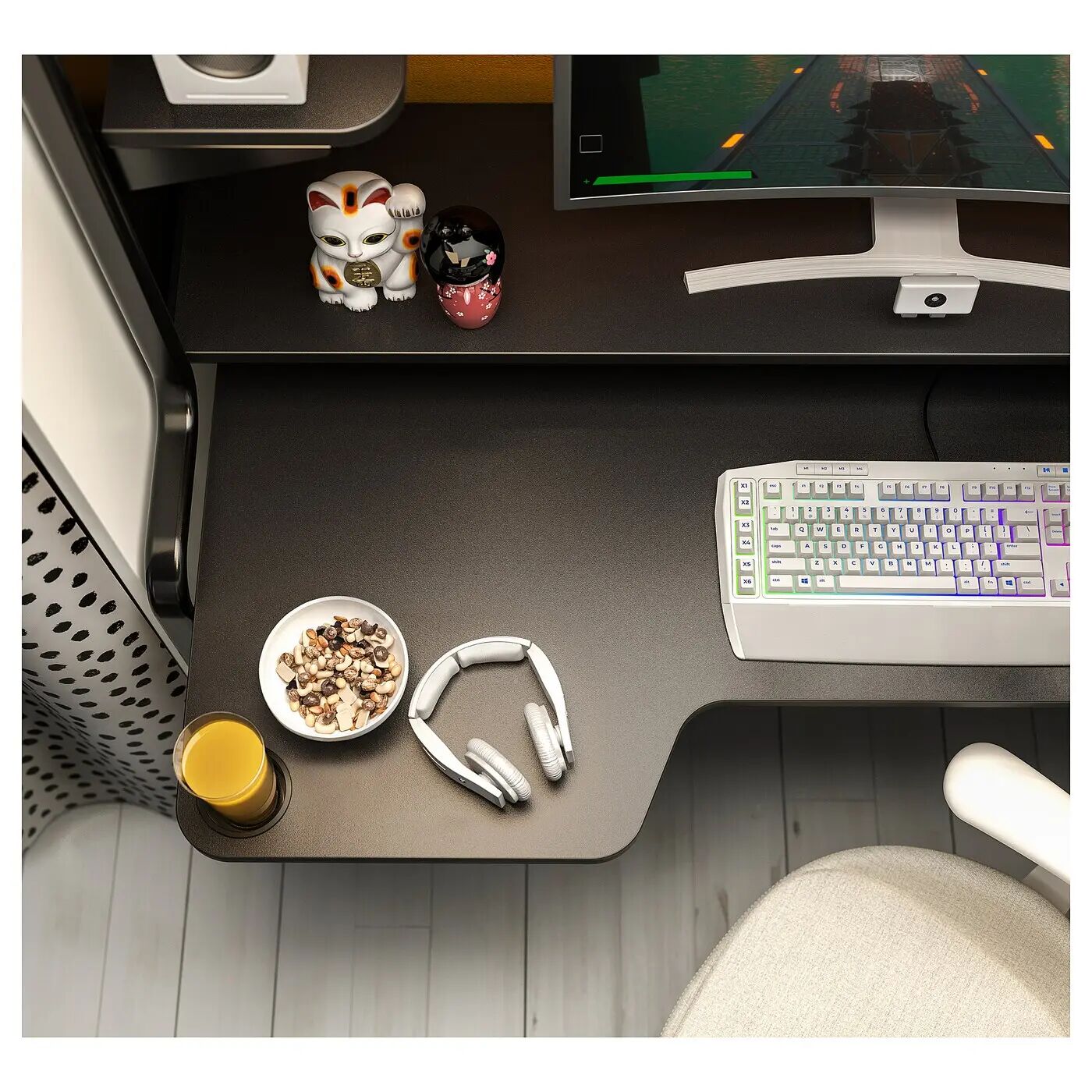 картинка Игровой стол IKEA FREDDE, 140/185x74x146 см, черный от магазина Одежда+