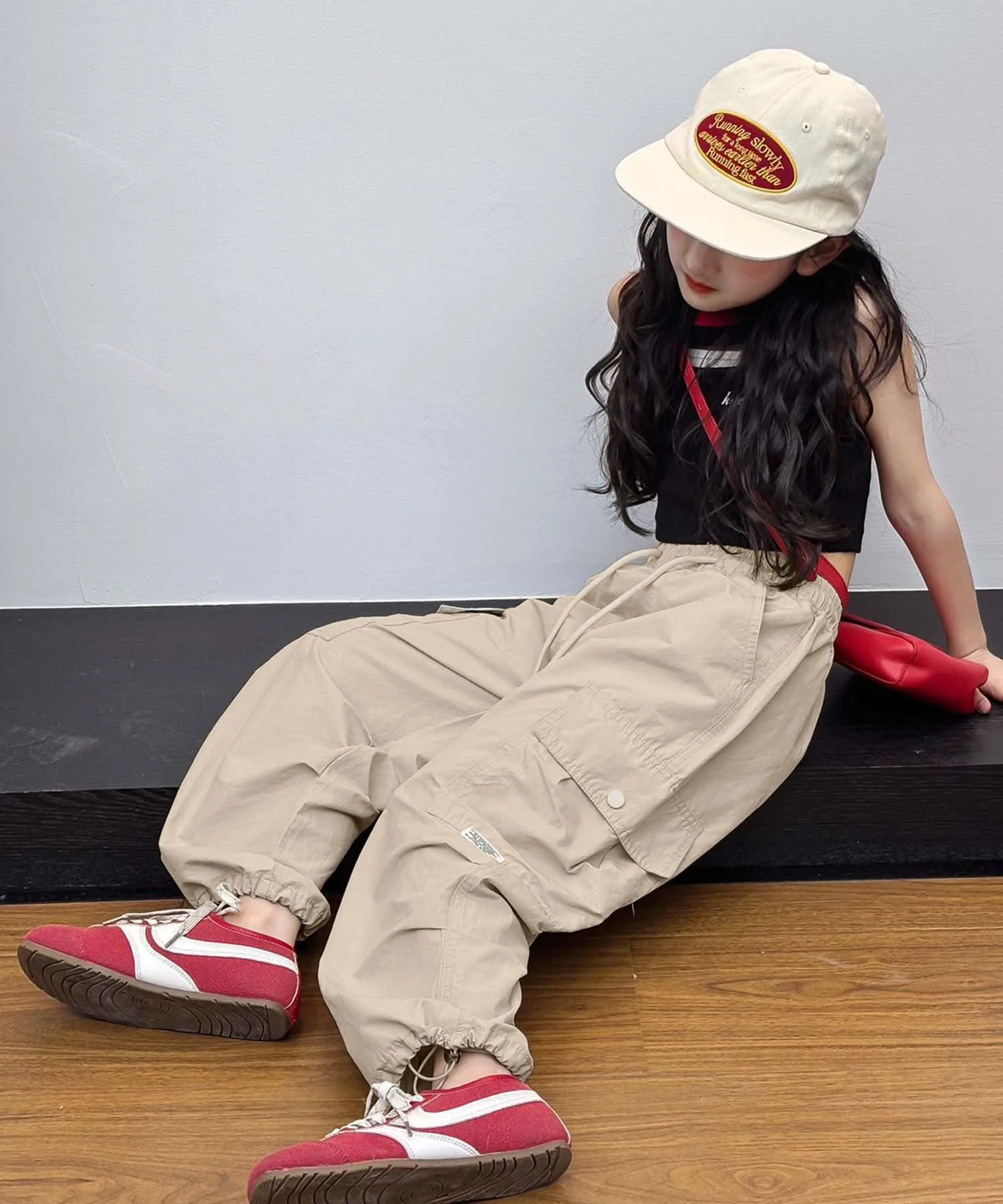 картинка Брюки-карго на завязках Aimoha Kids, beige от магазина Одежда+