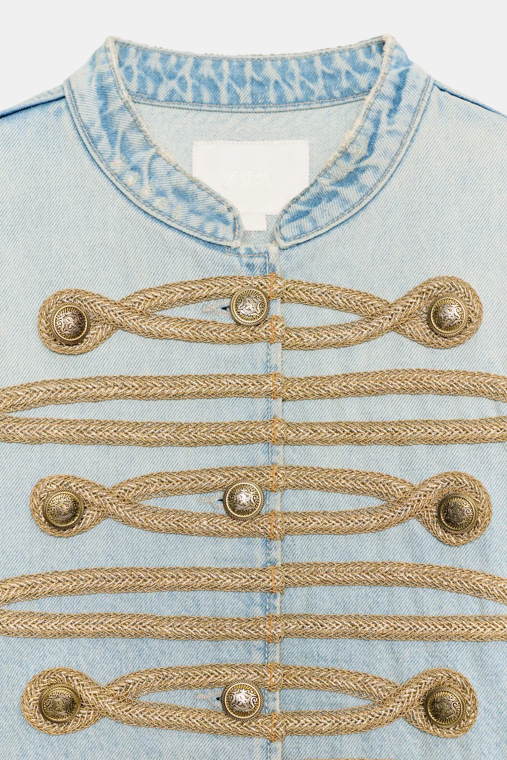 картинка Джинсовая куртка TRF на пуговицах ZARA, Light blue от магазина Одежда+