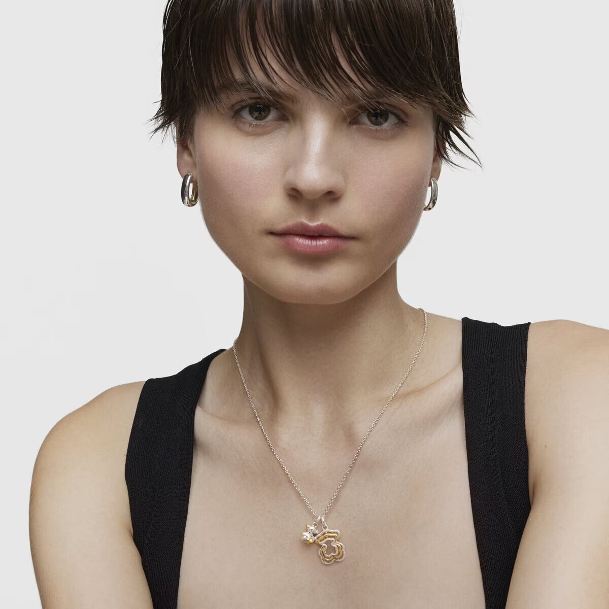 картинка Подвеска Tous Small Two-tone Bold Bear, серебро/позолоченное серебро от магазина Одежда+