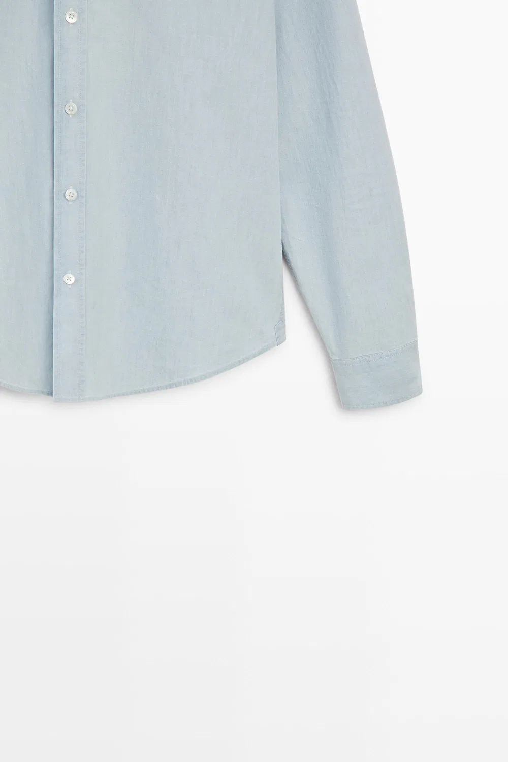картинка Рубашка Massimo Dutti 100% Cotton Denim, небесно-голубой от магазина Одежда+