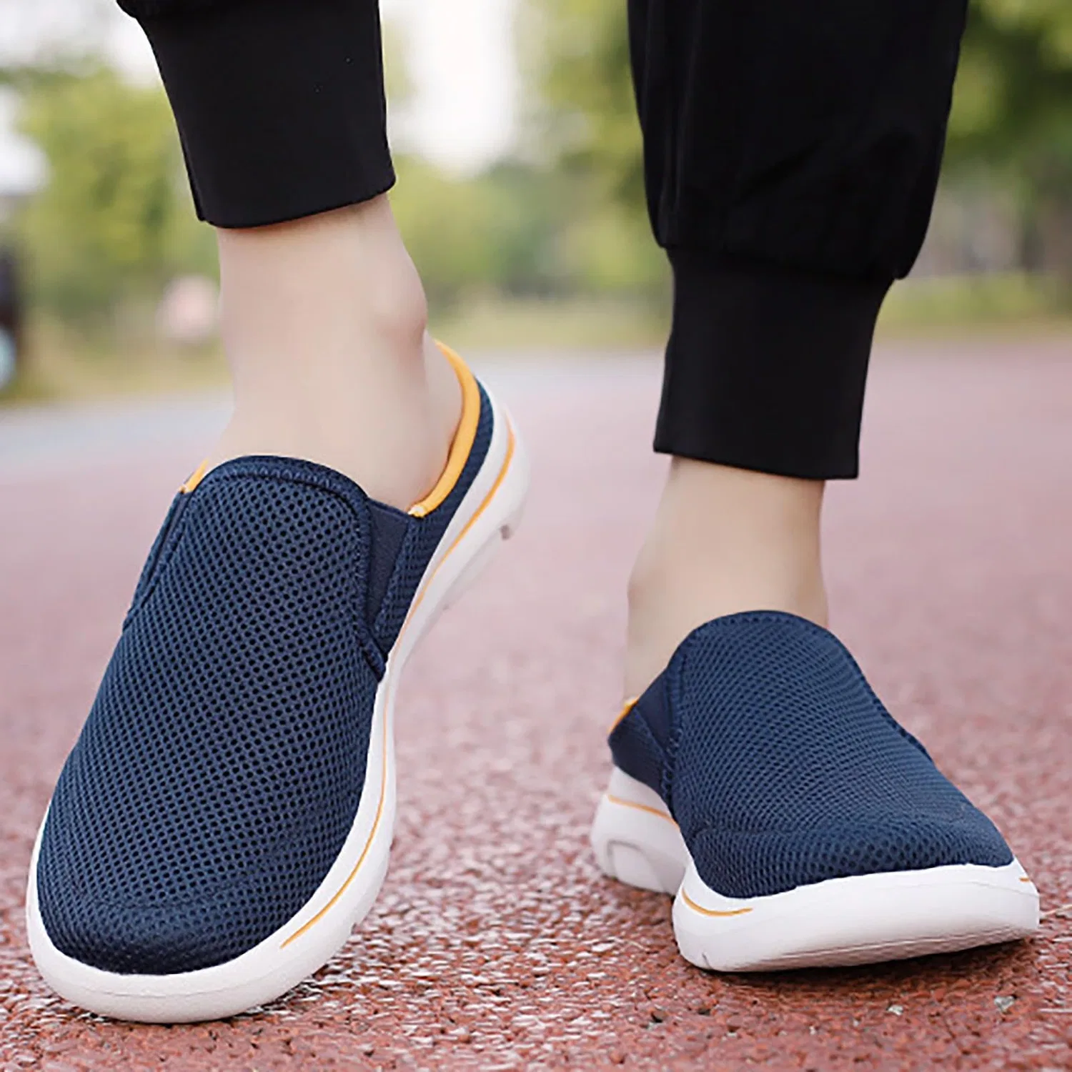 картинка Женские тапочки легкие с брендом, Dark Blue от магазина Одежда+
