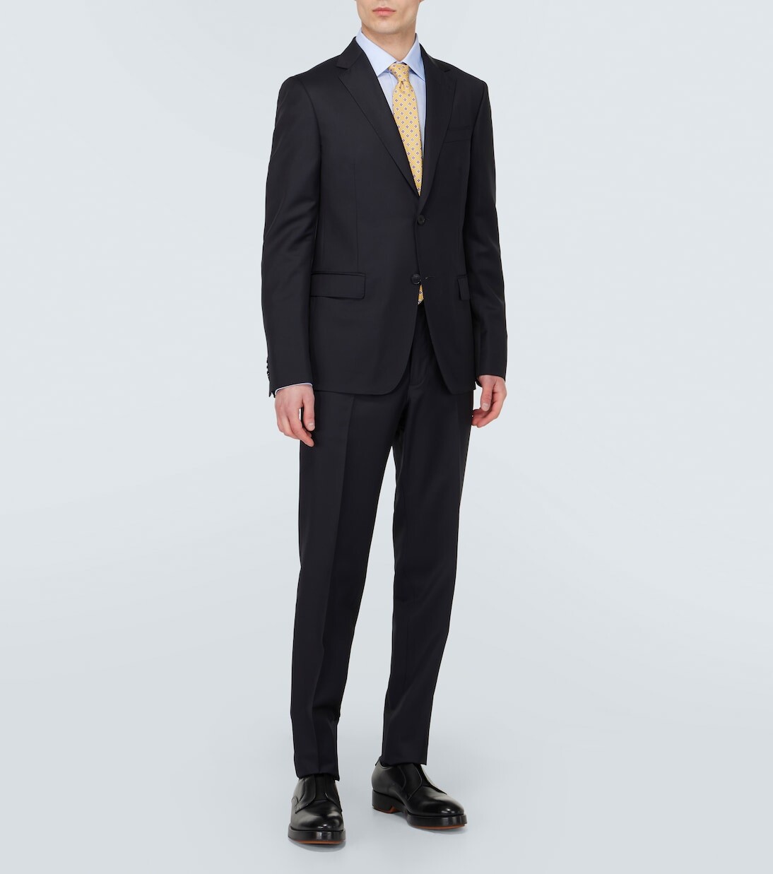 картинка Костюм из холста из шерсти и мохера Zegna, синий от магазина Одежда+