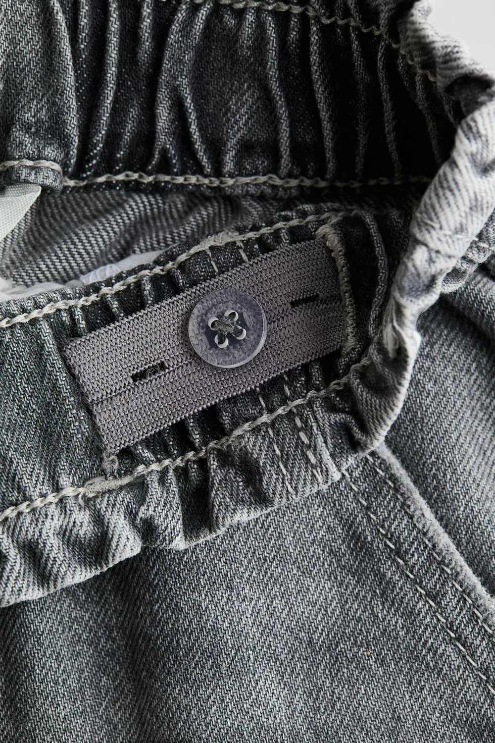 картинка Джинсы с широкими штанинами и поясом-кулиской H&M, Denimgrau от магазина Одежда+