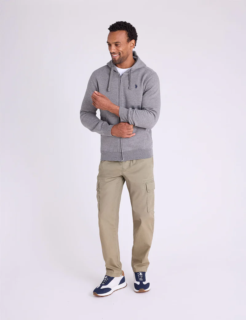картинка Худи U.S. Polo Assn Full Zip Lined, серый от магазина Одежда+