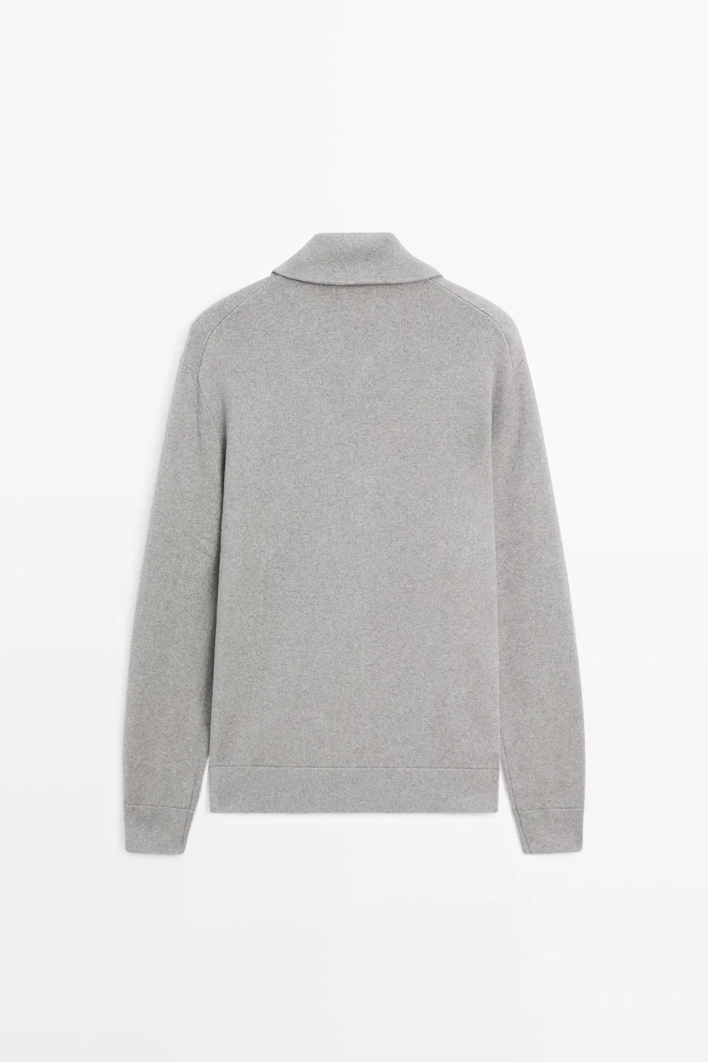 картинка Кардиган Massimo Dutti 100% Cotton Zip-Up Knit, серый от магазина Одежда+