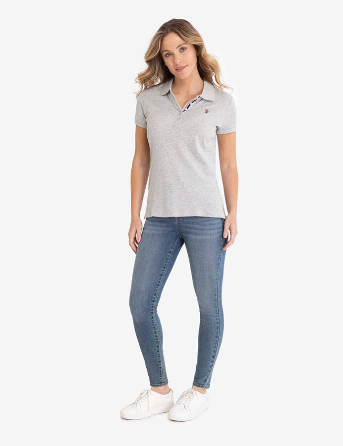 картинка Футболка-поло U.S. Polo Assn. Solid Interlock, светло-серый от магазина Одежда+