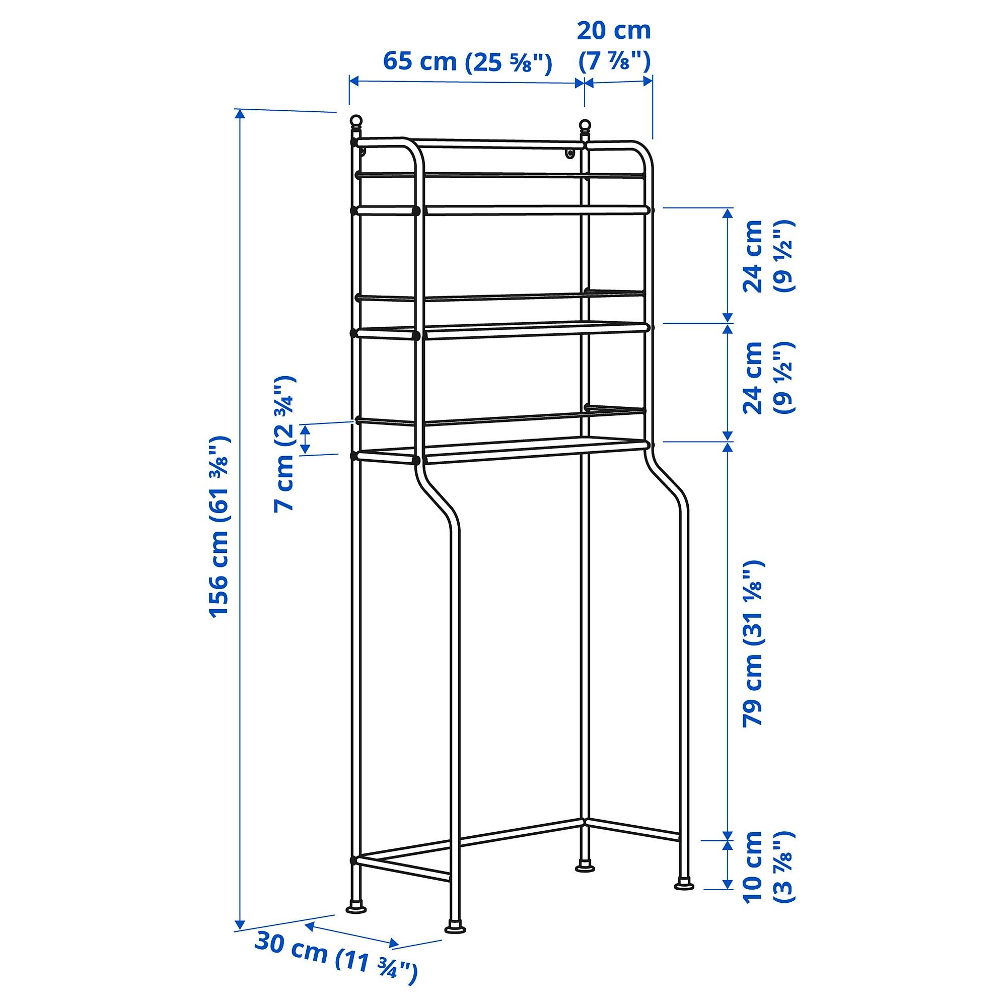 картинка Стеллаж FRÖSJÖN IKEA, 65x156 см, черный от магазина Одежда+