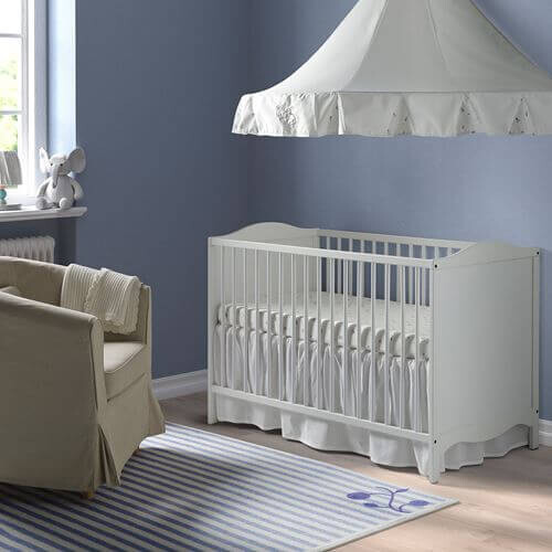 картинка Кроватка детская Ikea Smagora, 60x120 см, белый от магазина Одежда+