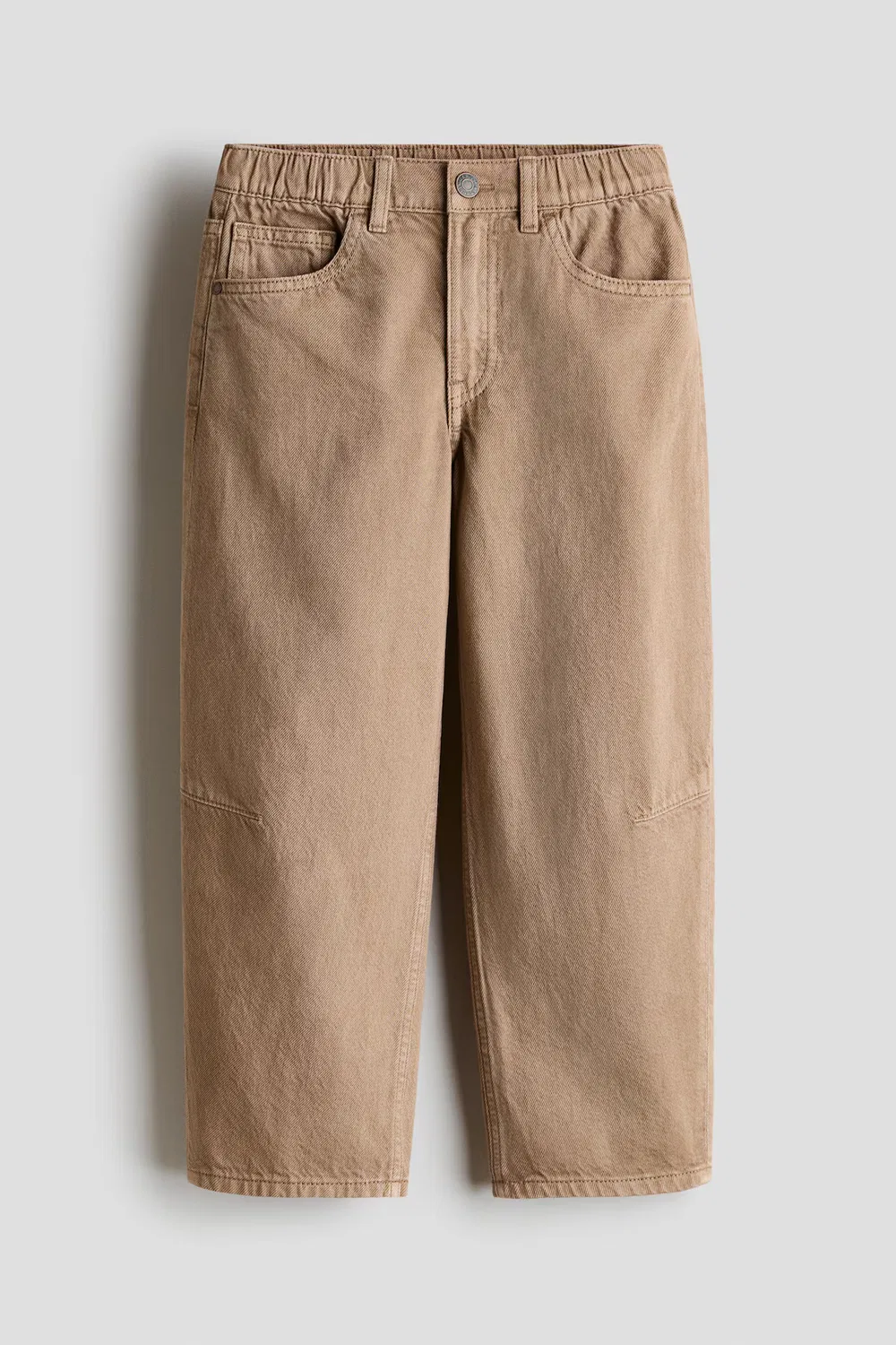 картинка Брюки из саржи с широкими штанинами H&M, Dunkelbeige от магазина Одежда+