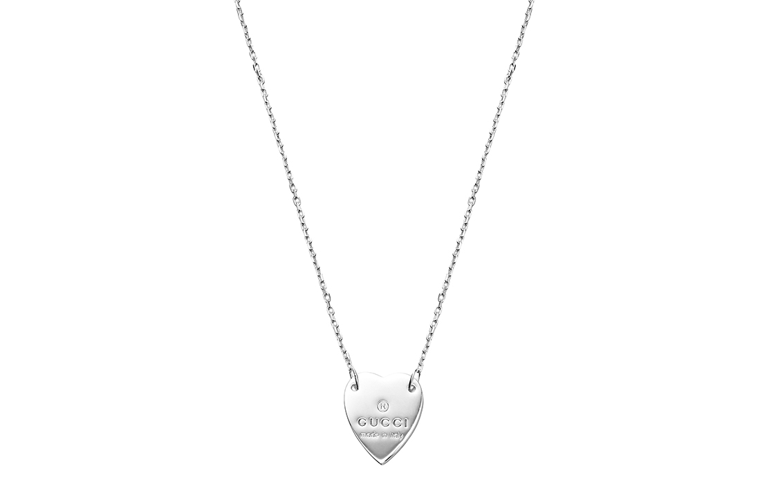 картинка GUCCI Серебряное колье с подвеской в виде сердца Trademark Heart от магазина Одежда+
