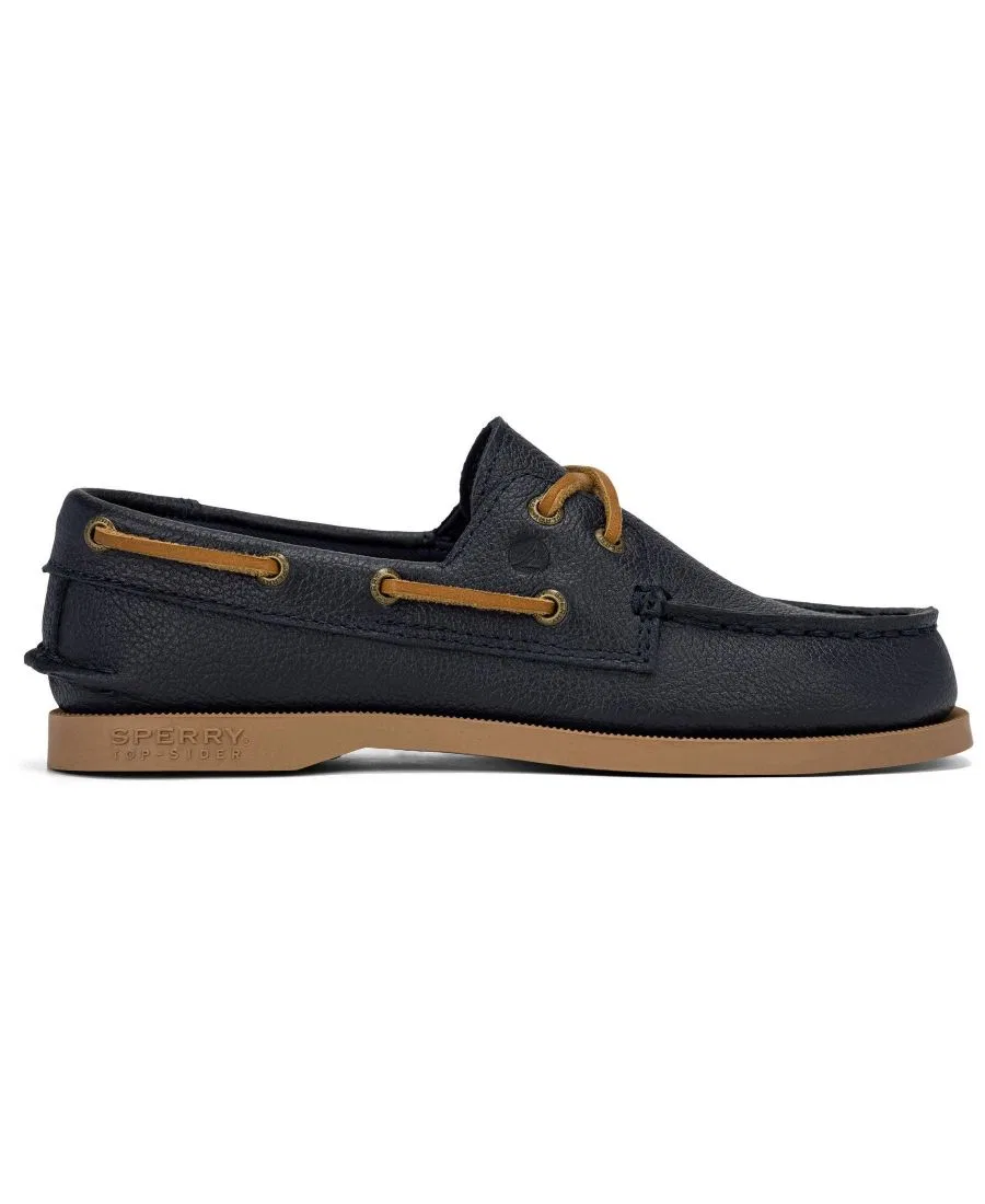 картинка Туфли-лодочки кожаные с перфорацией Sperry, Midnight Blue от магазина Одежда+