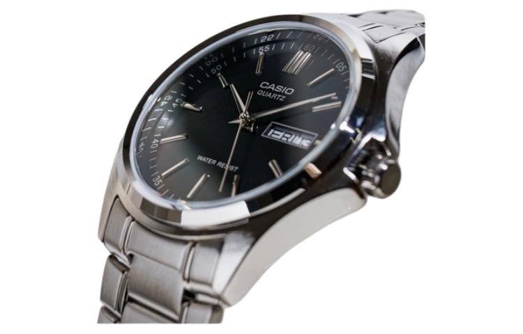 картинка Наручные часы Casio MTP-1239D-1A, серебристые с черным циферблатом от магазина Одежда+