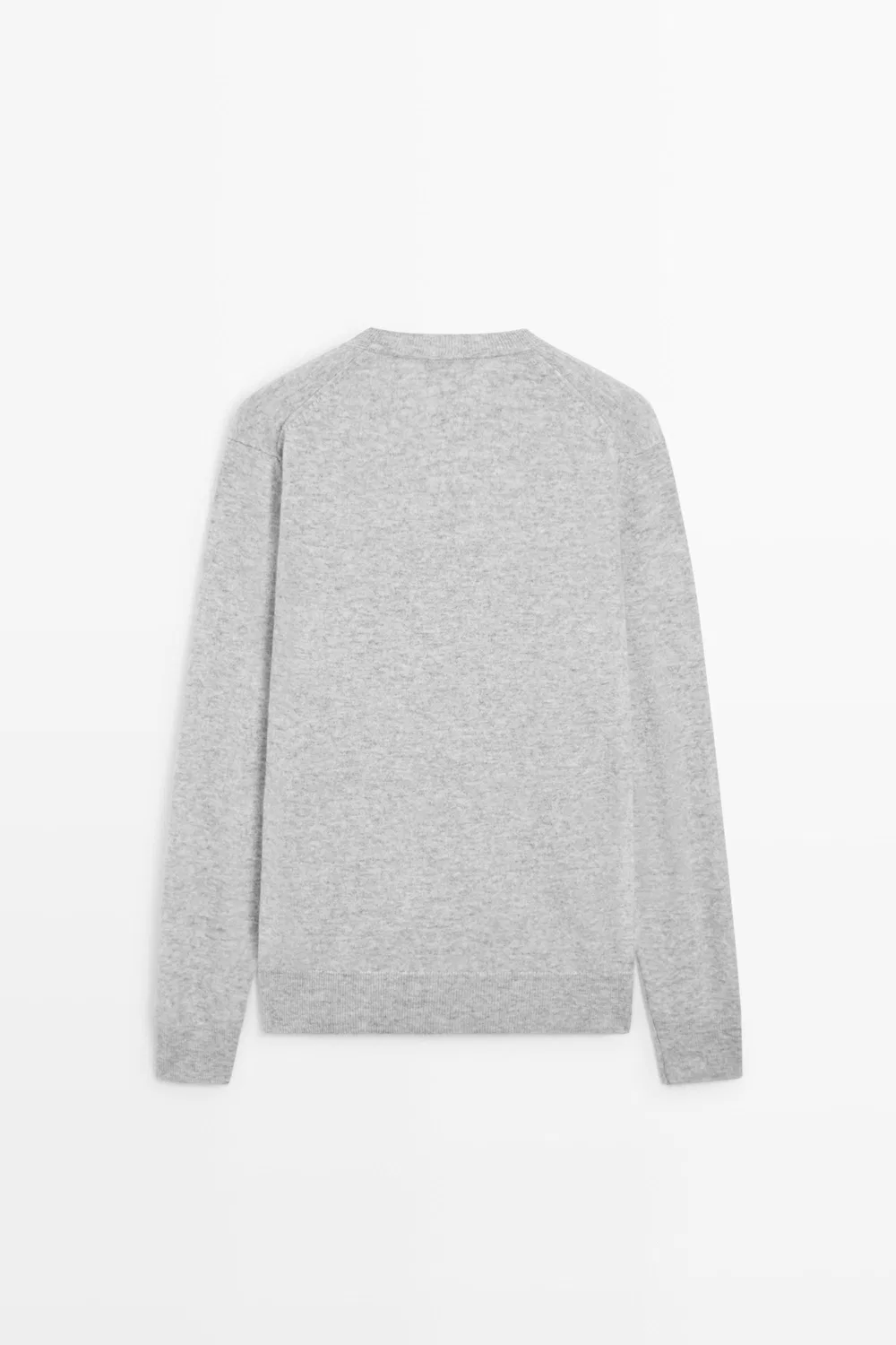 картинка Свитер Massimo Dutti Wool Blend Round Neck Knit, серый меланж от магазина Одежда+