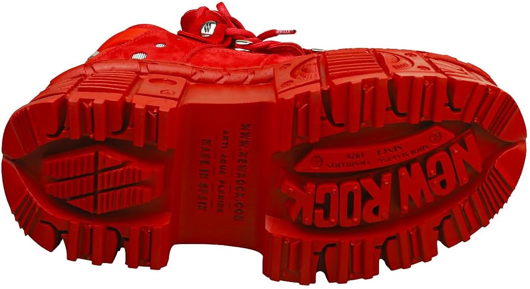 картинка Готические ботильоны New Rock M-106WALL-C13, металлик-красный от магазина Одежда+