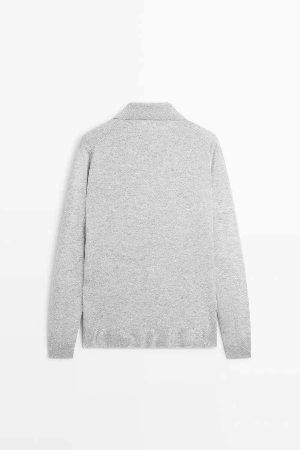 картинка Поло-свитер Massimo Dutti Wool Blend Knit, серый меланж от магазина Одежда+