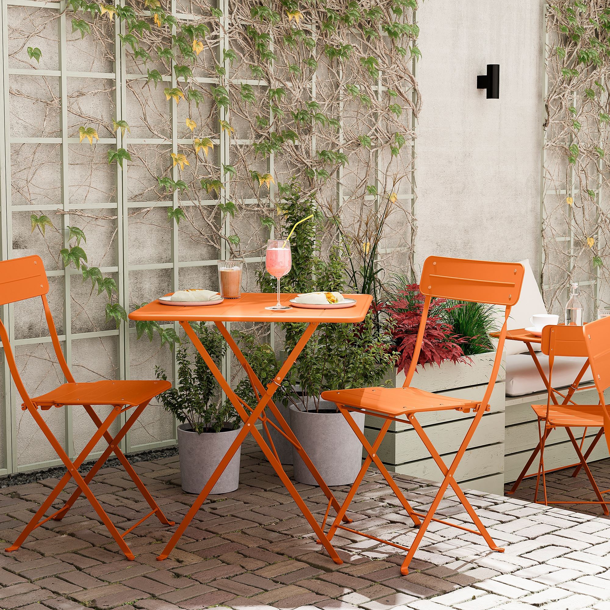 картинка Складной стол SUNDSÖ IKEA, 65x65, оранжевый от магазина Одежда+