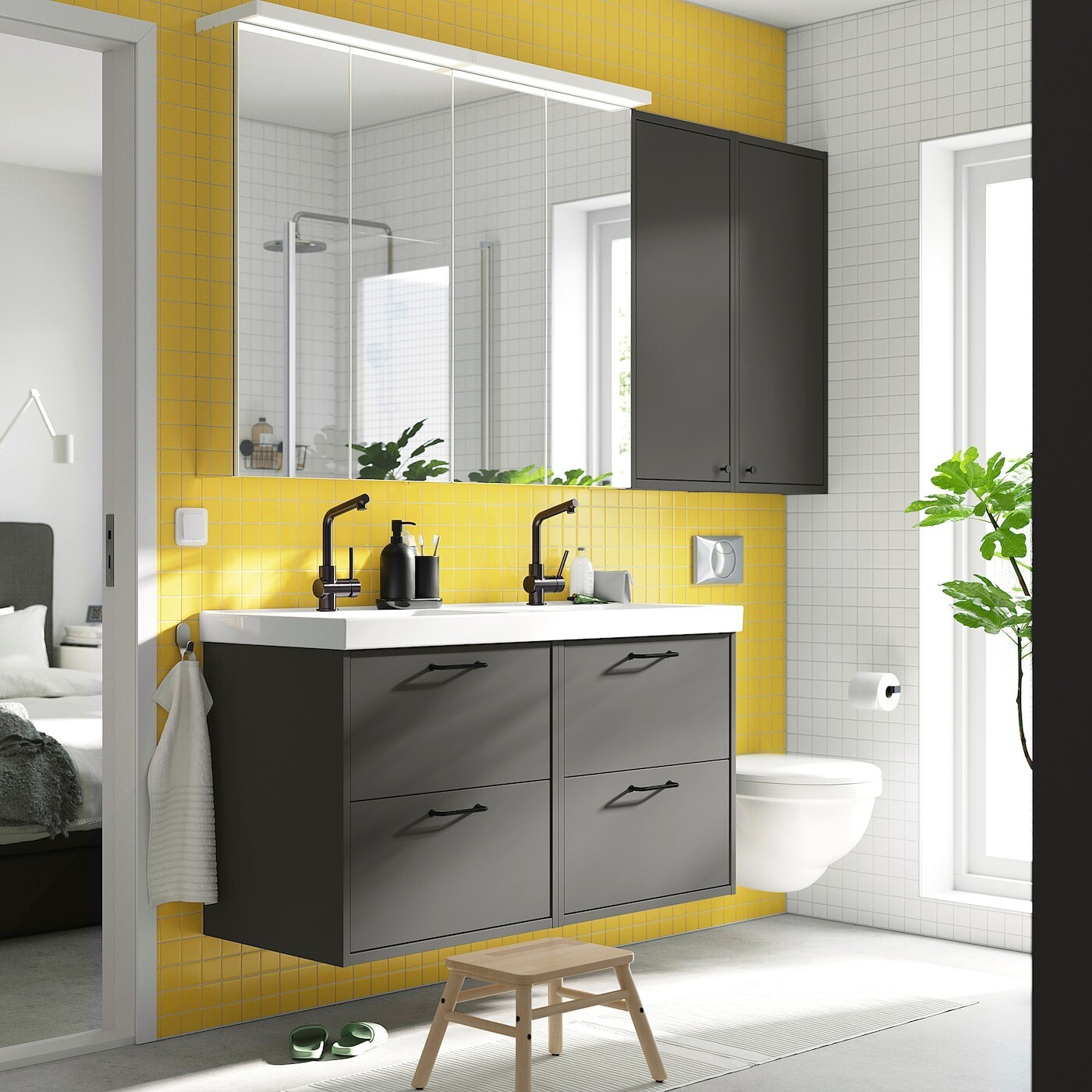 картинка Шкаф Ikea Havback, 40х15х95 см, темно-серый от магазина Одежда+
