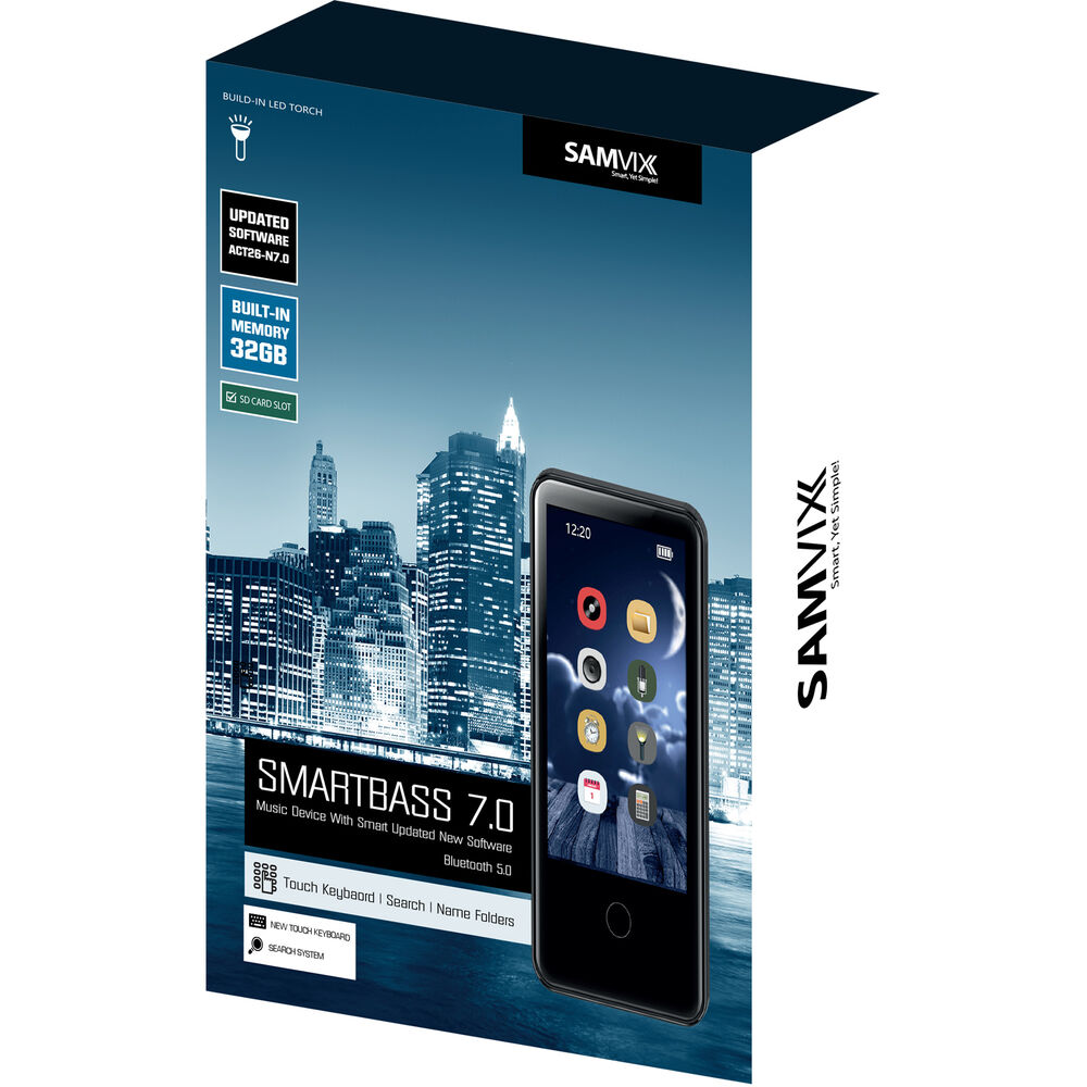 картинка MP3-плеер Samvix SmartBass 7.0 32 ГБ (серебристый) от магазина Одежда+