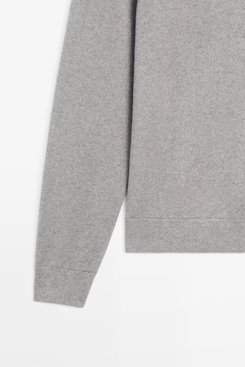картинка Кардиган Massimo Dutti 100% Cotton Zip-Up Knit, серый от магазина Одежда+