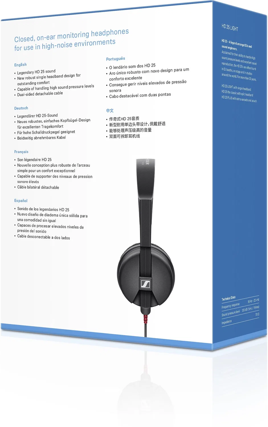 картинка Sennheiser HD 25 Легкие накладные наушники закрытого типа от магазина Одежда+