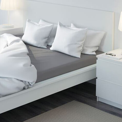 картинка Простыня на резинке Ikea Ullvide, 160х200 см, серый от магазина Одежда+