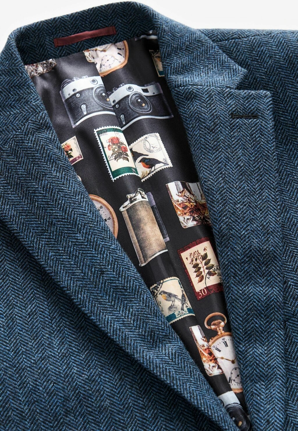 картинка Пиджак Next Rich Herringbone, синий от магазина Одежда+