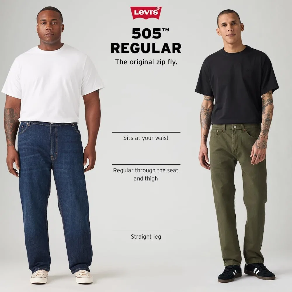 картинка Мужские джинсы Levi's 505 Regular Fit, Dark Stonewash от магазина Одежда+