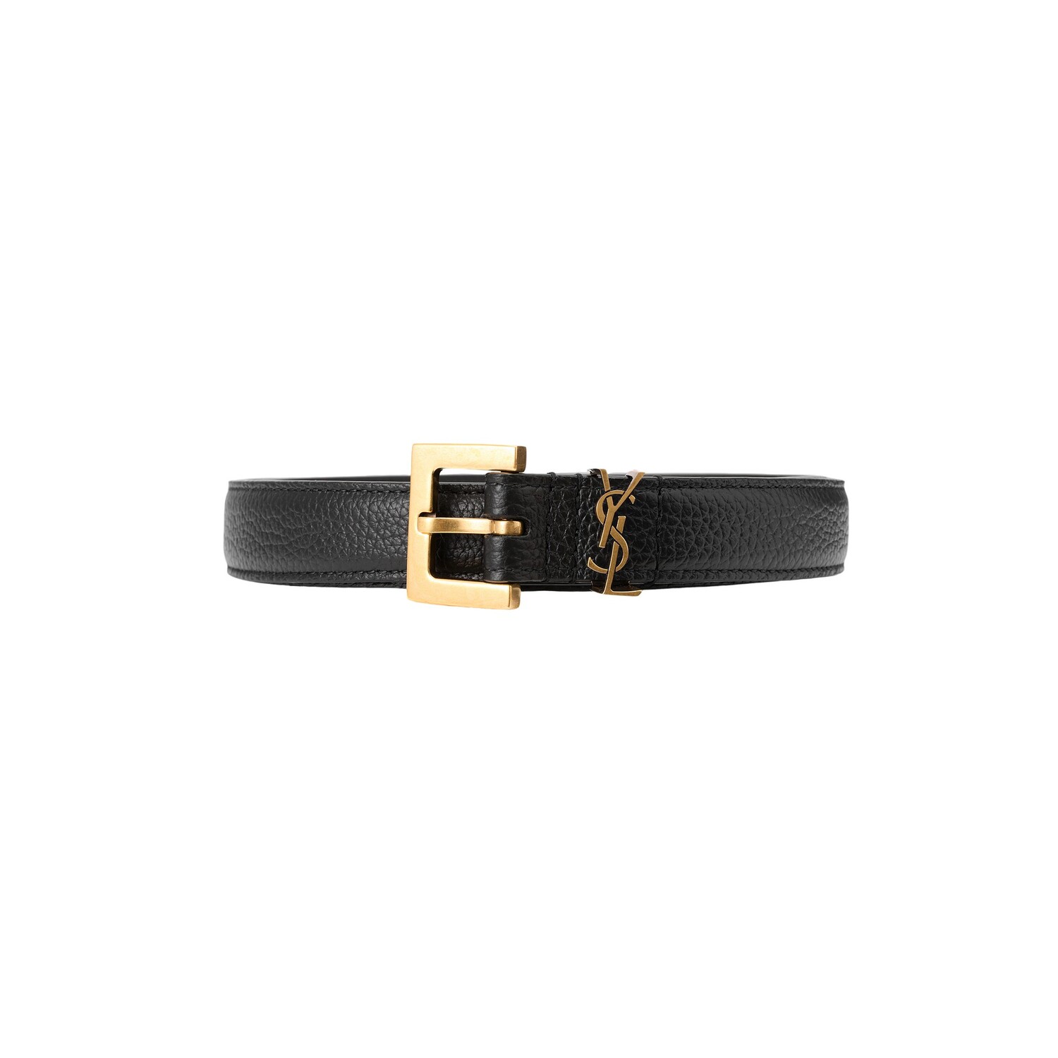 картинка Saint Laurent Женский кожаный ремень, черный от магазина Одежда+