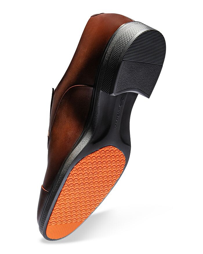 картинка Мужские модельные туфли Santoni с легким носком и шнуровкой, черный от магазина Одежда+