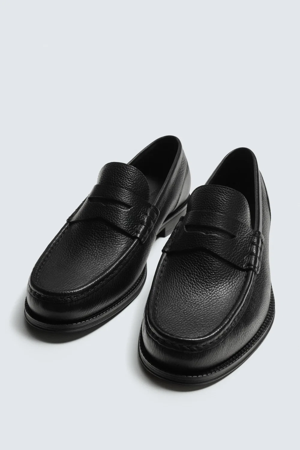 картинка КОЖАНЫЕ ЛОФЕРЫ ZARA, Black от магазина Одежда+