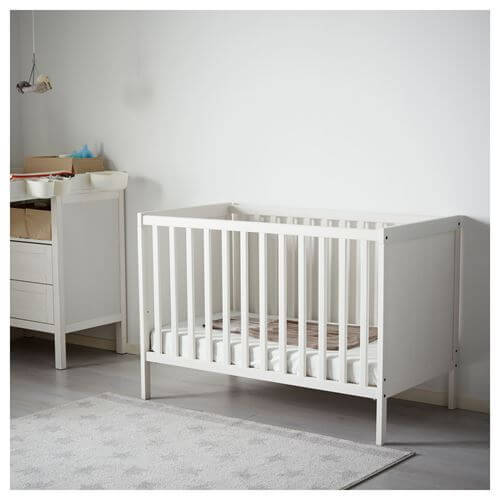 картинка Кроватка детская Ikea, 60x120 см, Sundvik, белый от магазина Одежда+