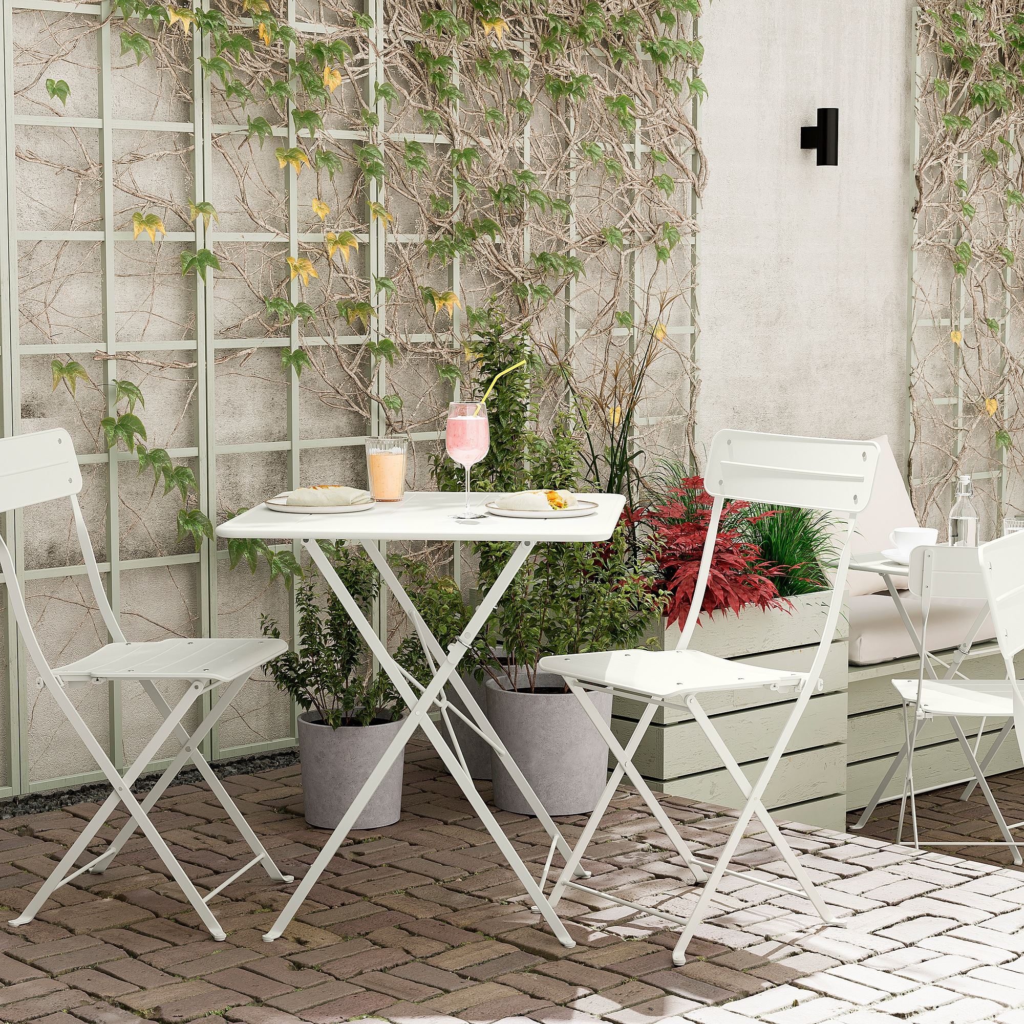 картинка Складной стол SUNDSÖ IKEA, 65x65, белый от магазина Одежда+