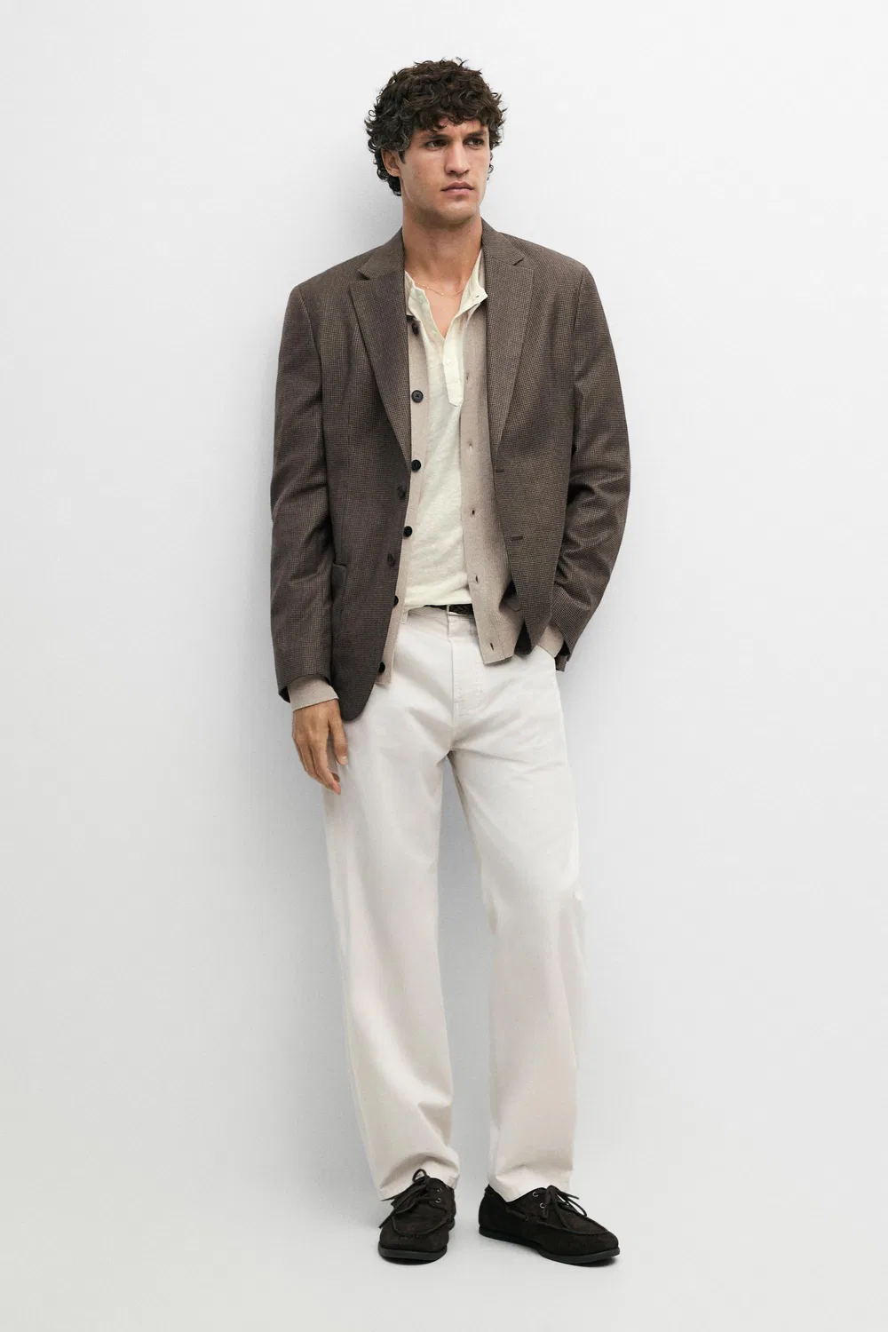 картинка Блейзер Massimo Dutti, с декоративными карманами, коричневый от магазина Одежда+