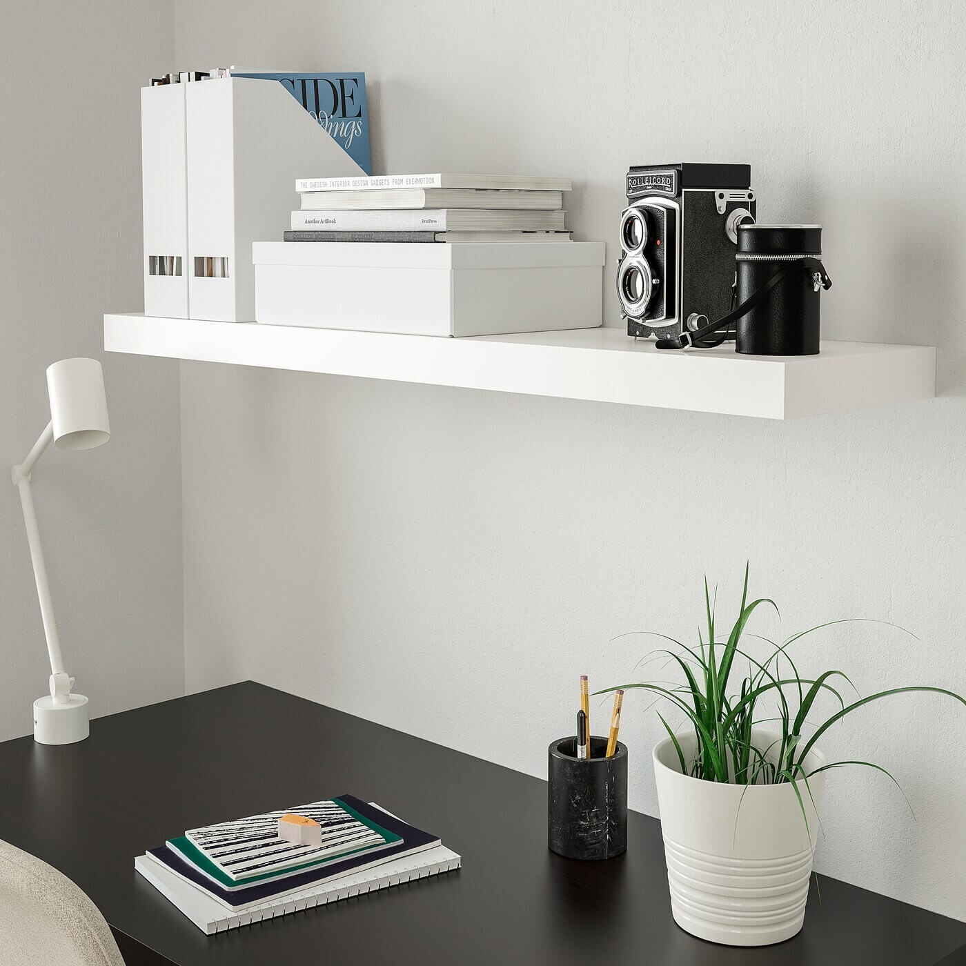 картинка Полка навесная Ikea Lack, 110x26 см, белый от магазина Одежда+