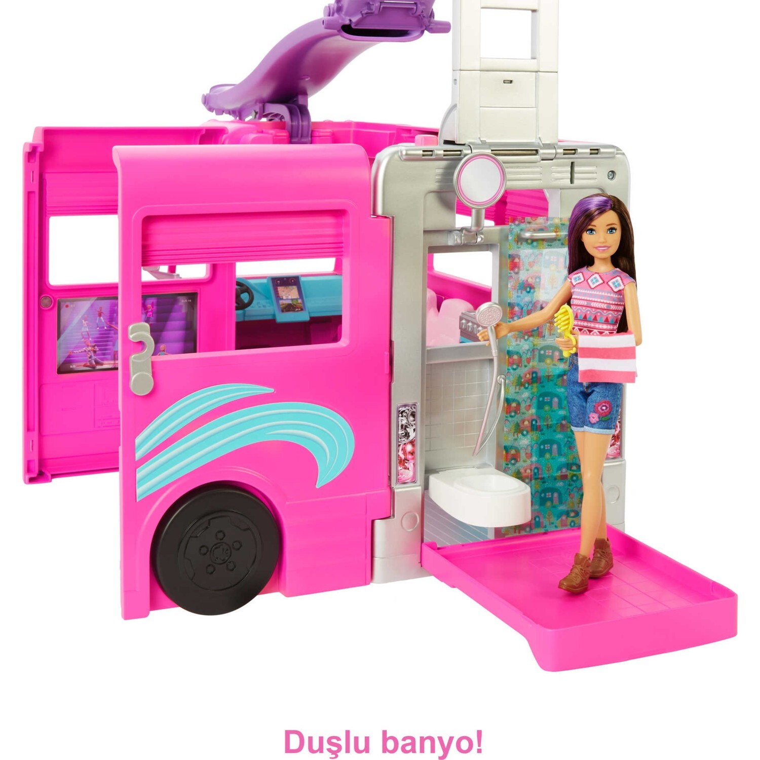 картинка Трейлер Barbie с горкой и бассейном Hcd46 от магазина Одежда+