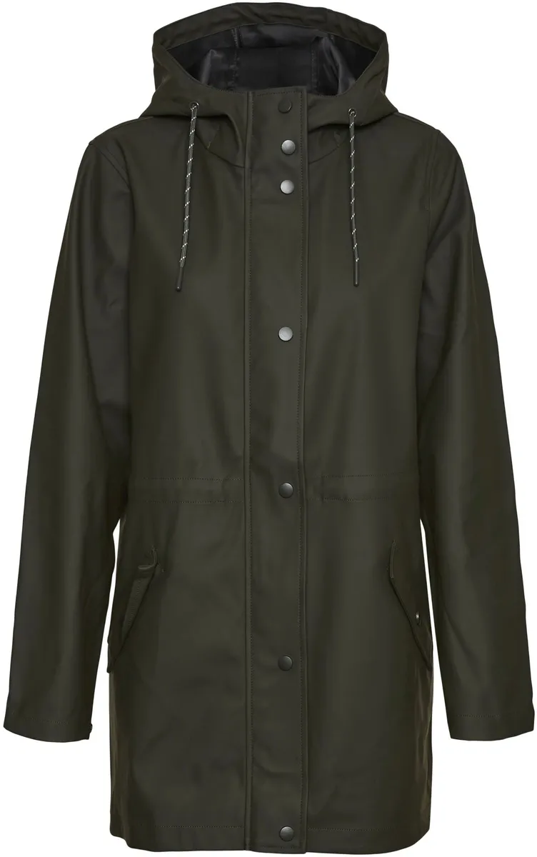 картинка Дождевик Vero Moda "VMMALOU COATED JACKET", с капюшоном, цвет Peat от магазина Одежда+