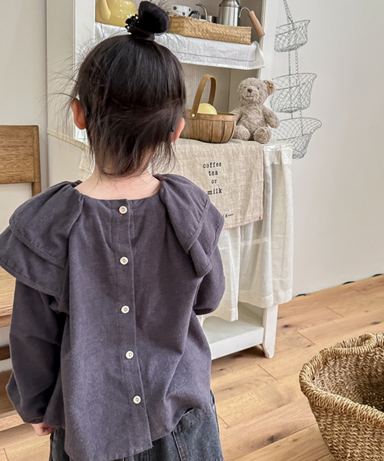 картинка Топ с оборками Aimoha Kids, Dark Gray от магазина Одежда+