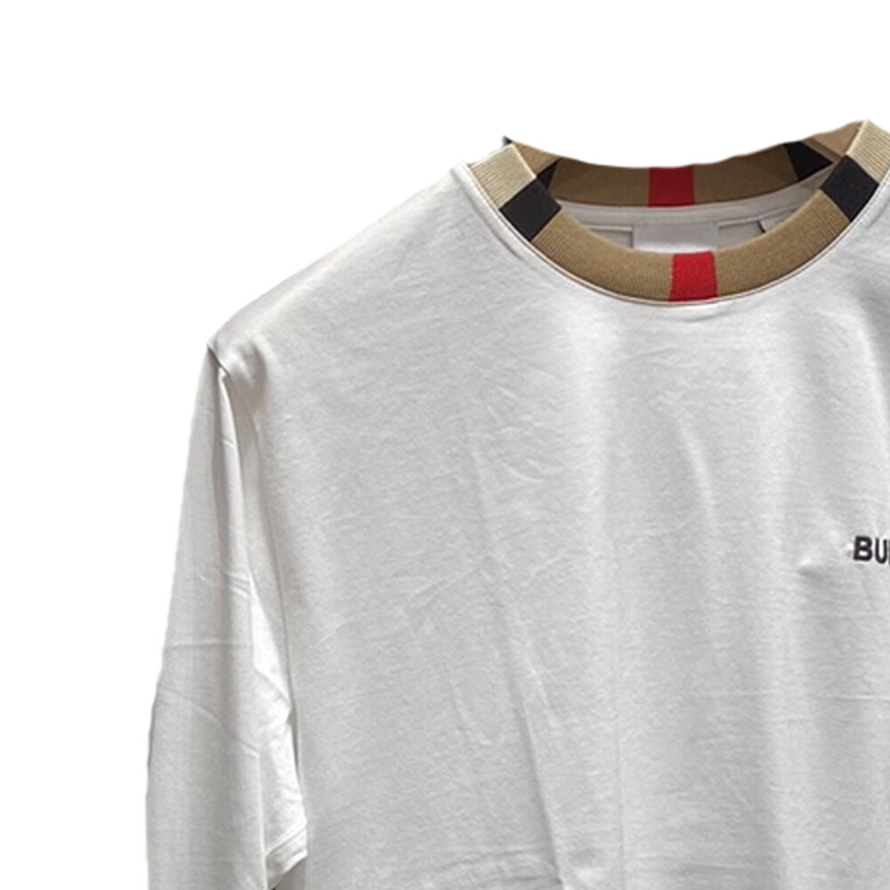 картинка Лонгслив мужской Burberry с фирменной отделкой, белый от магазина Одежда+