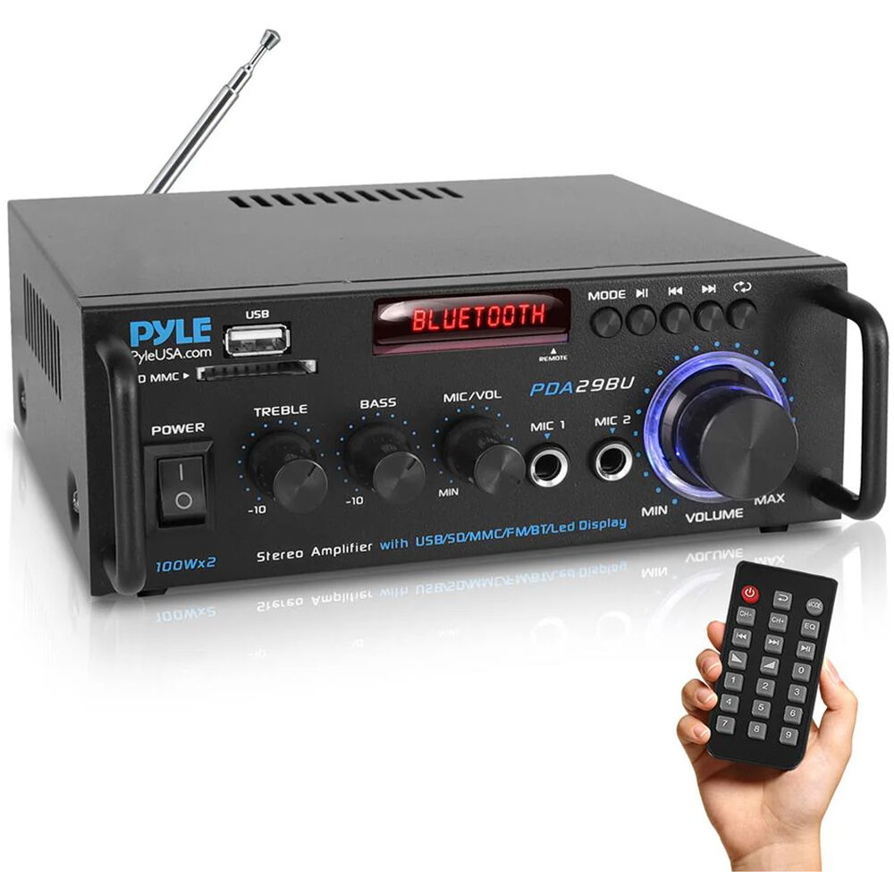 картинка Компактный стереоусилитель Pyle Home PDA29BU.6 с Bluetooth от магазина Одежда+