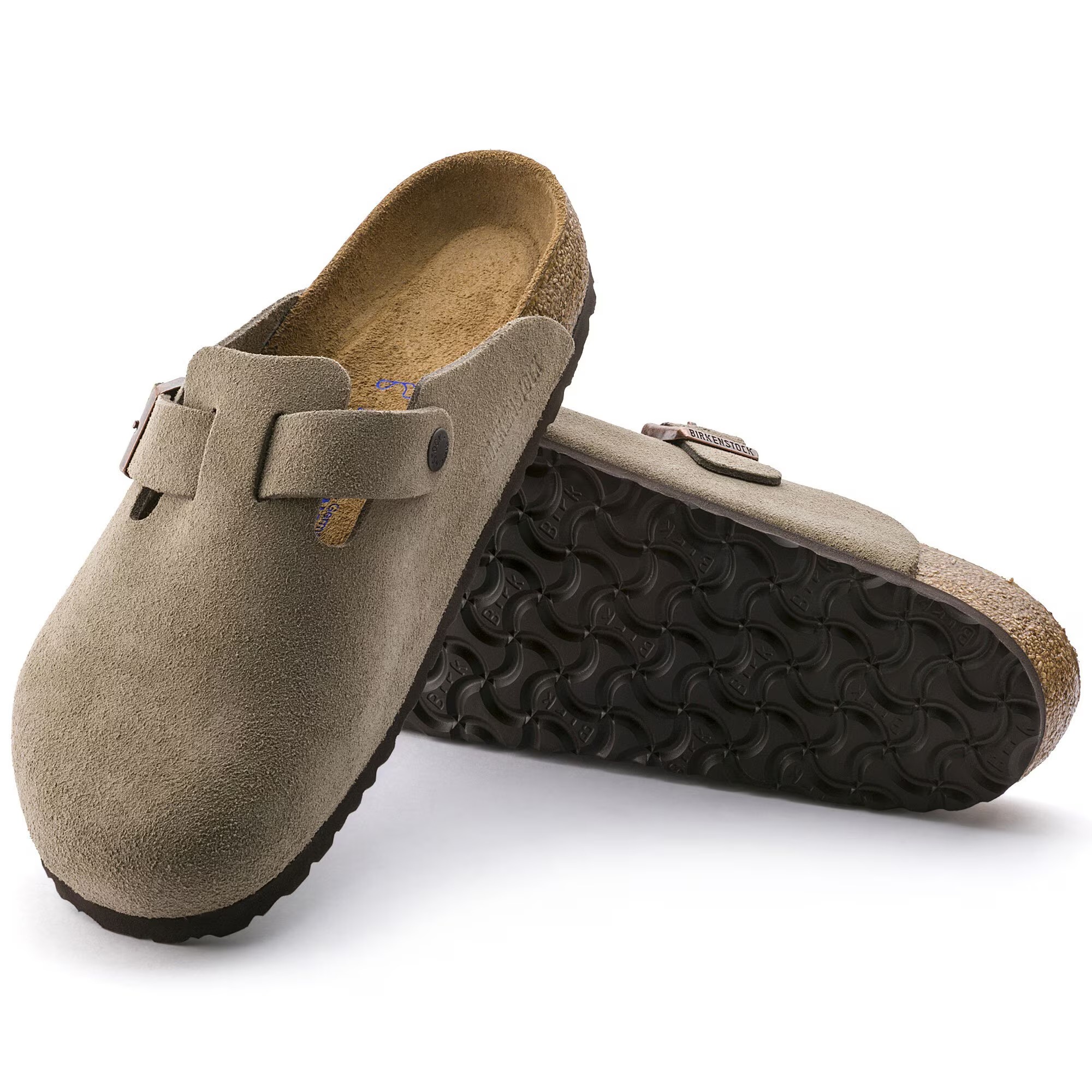 картинка Клоги Birkenstock Boston Soft Footbed из замши от магазина Одежда+