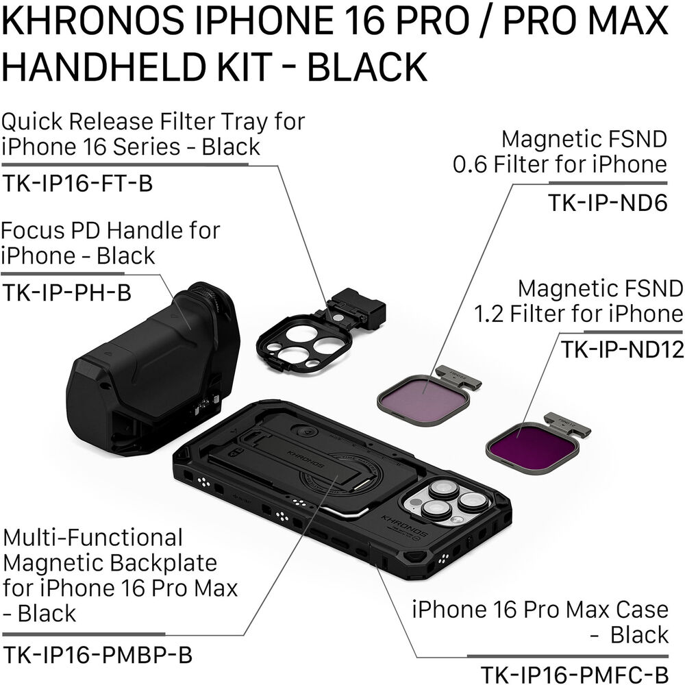 картинка Tilta Khronos iPhone 16 Pro Max Handheld Kit (Black) от магазина Одежда+