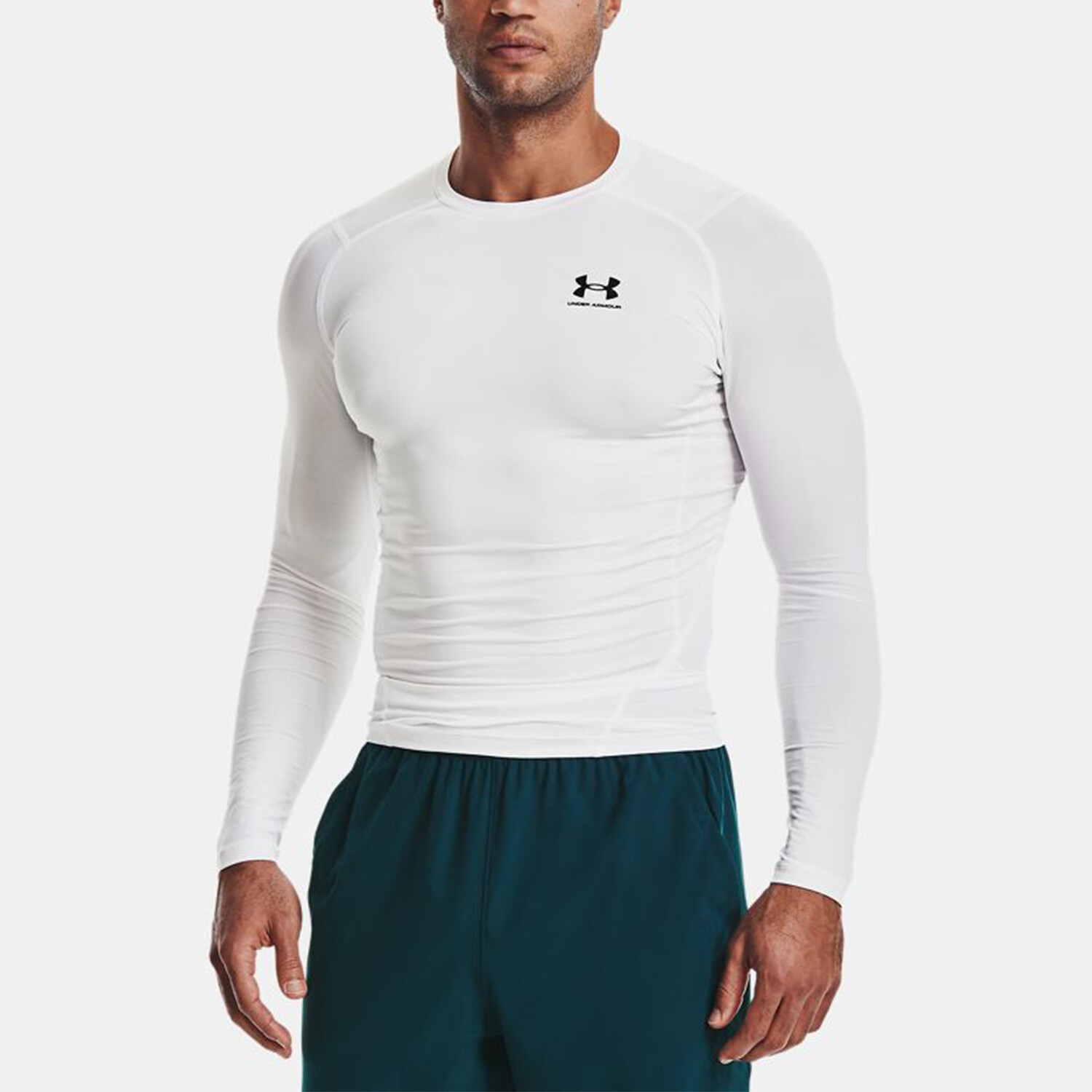 картинка Лонгслив Under Armour HeatGear Compression, белый от магазина Одежда+
