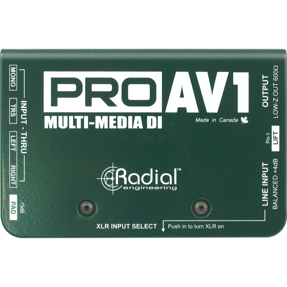 картинка Директ-бокс Radial Engineering ProAV1 Passive Multimedia Direct Box R800 от магазина Одежда+