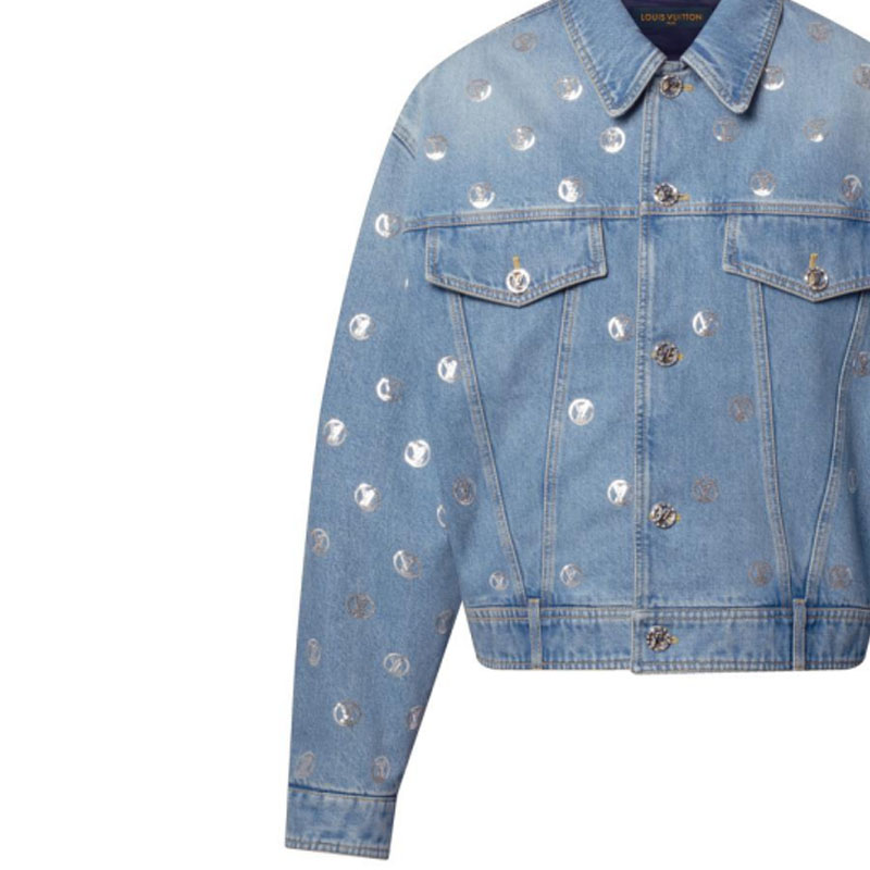 картинка Джинсовая куртка Louis Vuitton Sequin Signature SS26, синий от магазина Одежда+