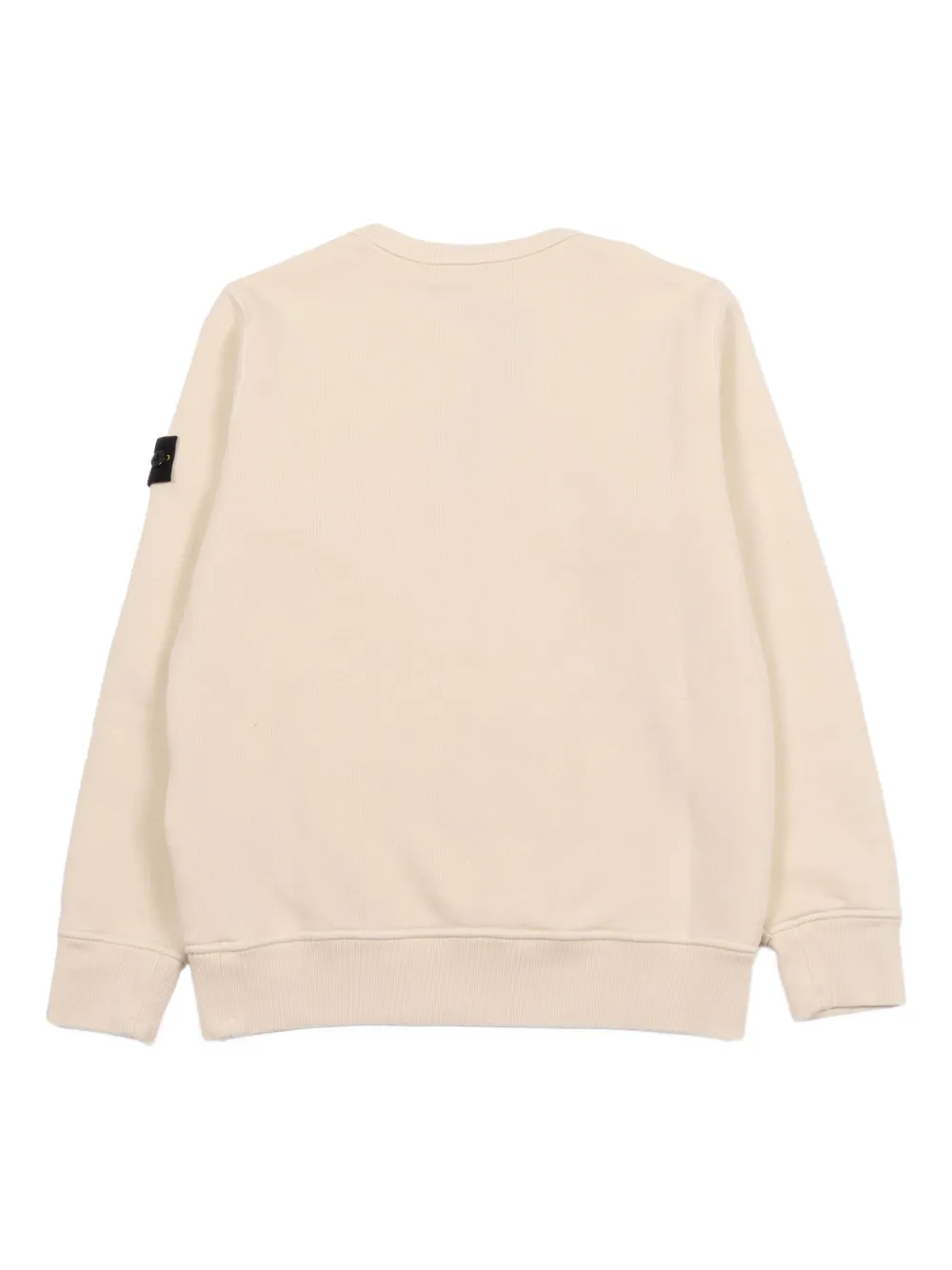 картинка Хлопковый свитшот с нашивкой-компасом Stone Island Junior, белый от магазина Одежда+